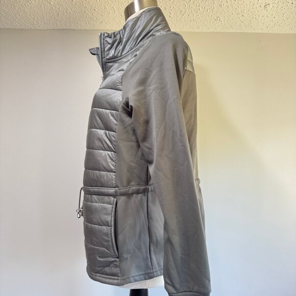 APANA Women's Gray Lightweight Puffer Yoga Jacket - Picture 3 of 10